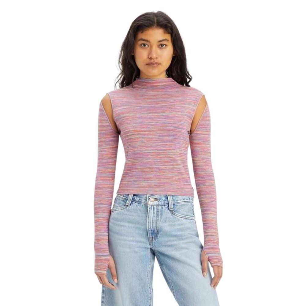 Levis Womens/Ladies Jupiter Cable Knit Sweater / Pink